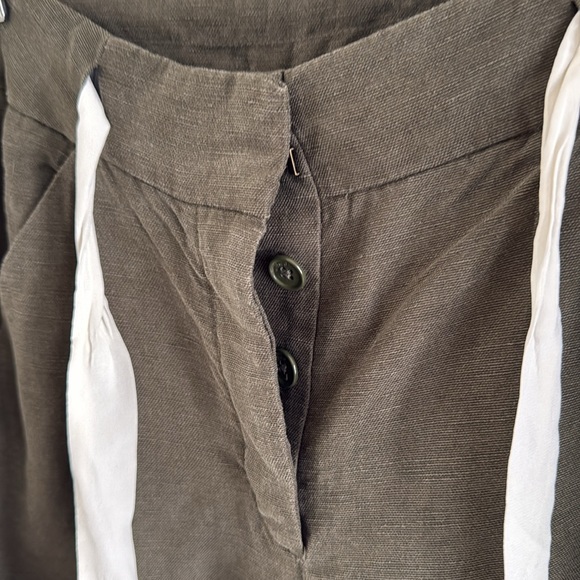 Wilfred Aritzia Green Linen Blend Ankle Length Allant Pants - Picture 3 of 9